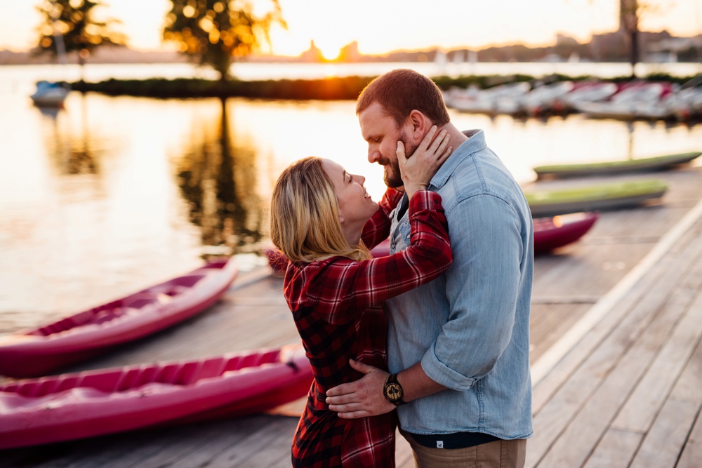 Charles River esplanade engagement session